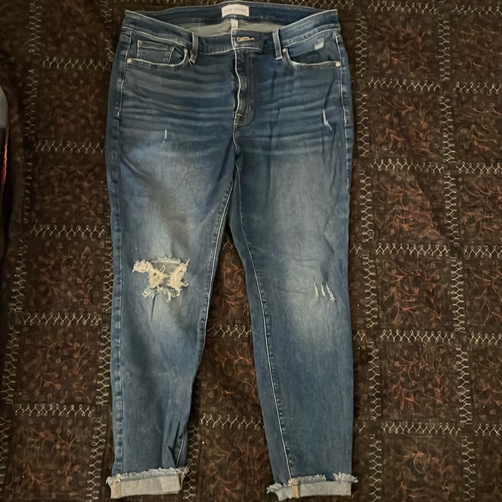 Lane Bryant distressed skinny jeans
